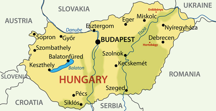 Hungary - vector map