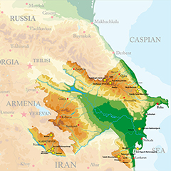 Aserbaidschan am Kaspischen Meer (Vorderasien)